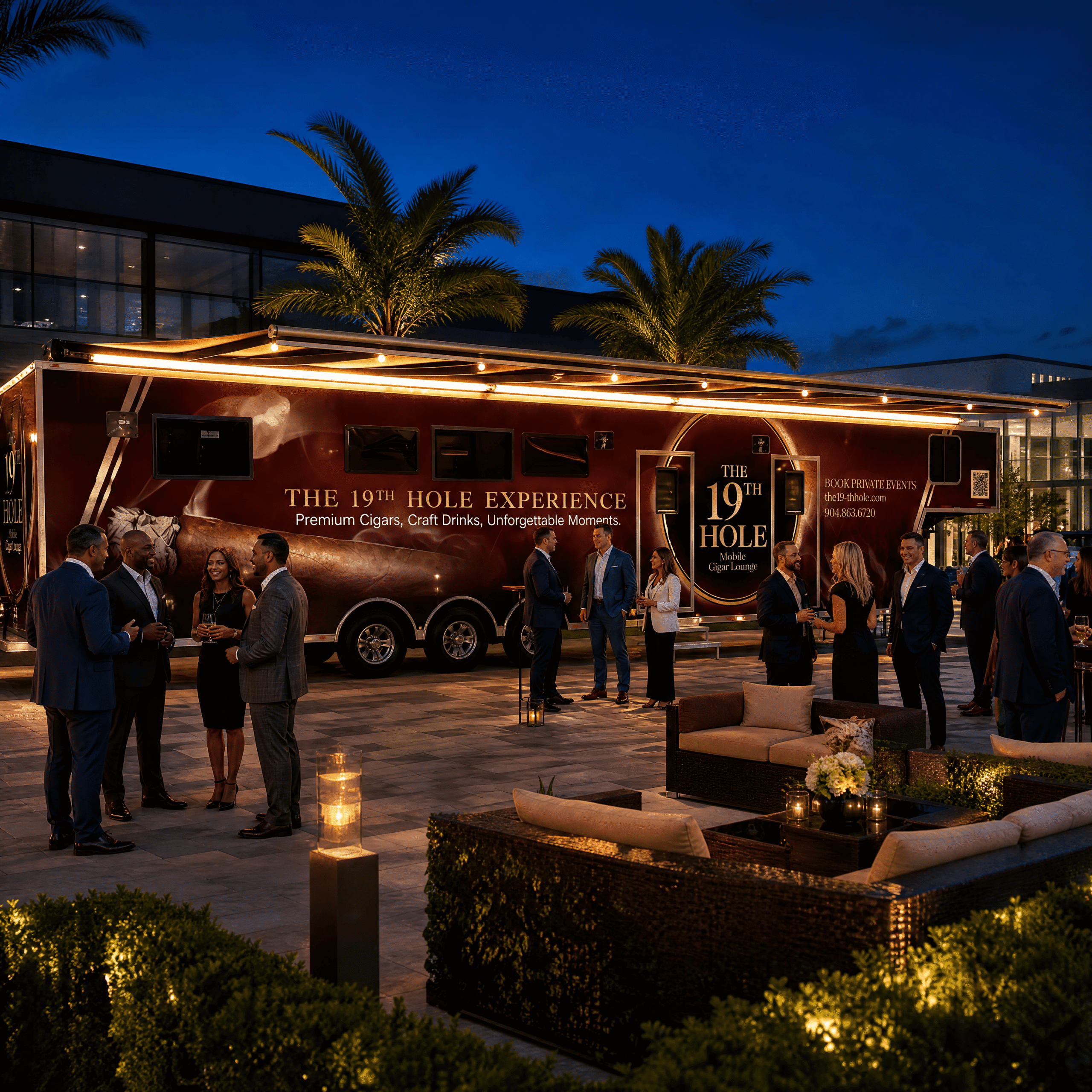 The 19th Hole Mobile Cigar Lounge - Exclusive luxury experience in Jacksonville, Florida