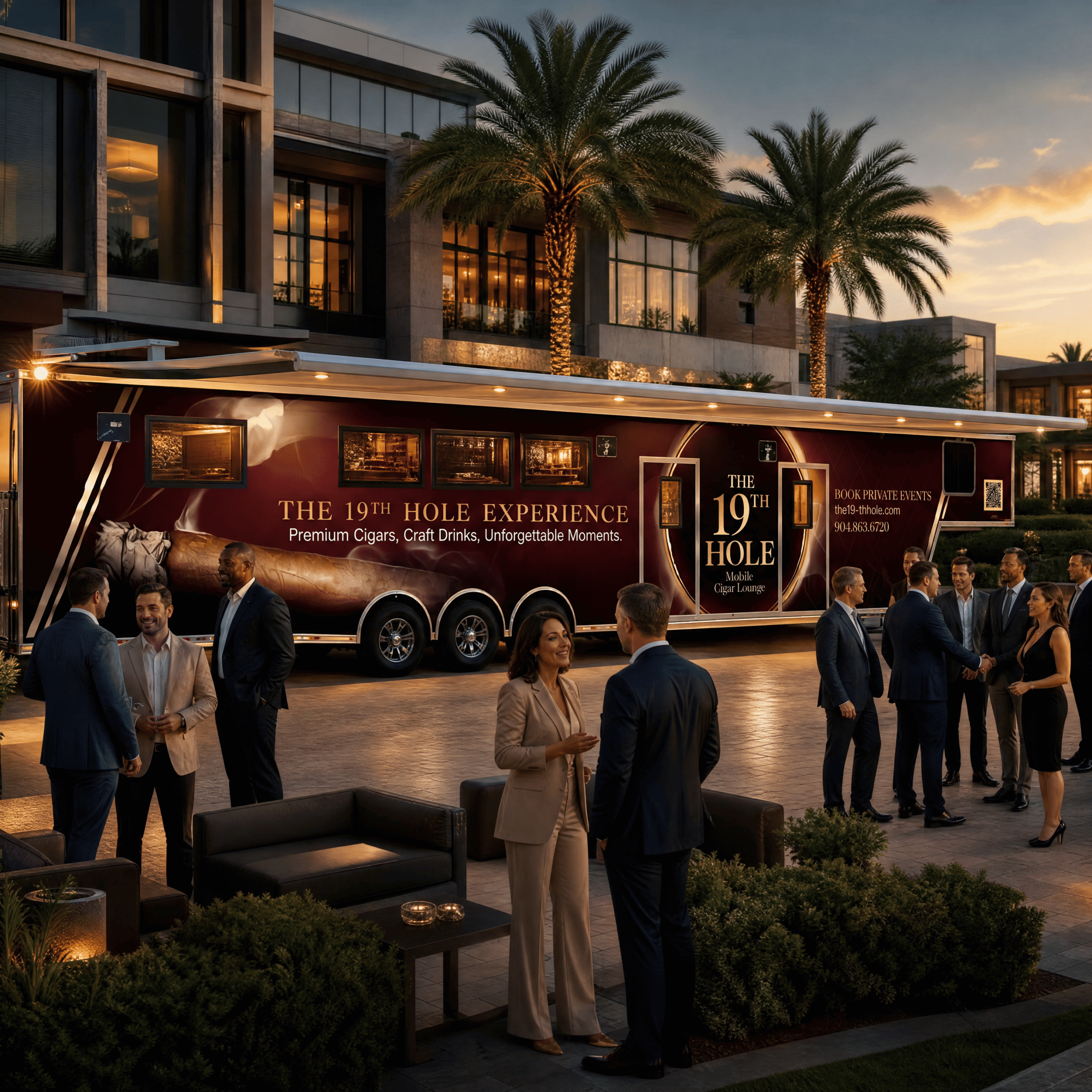 The 19th Hole Mobile Cigar Lounge - Exclusive luxury experience in Jacksonville, Florida