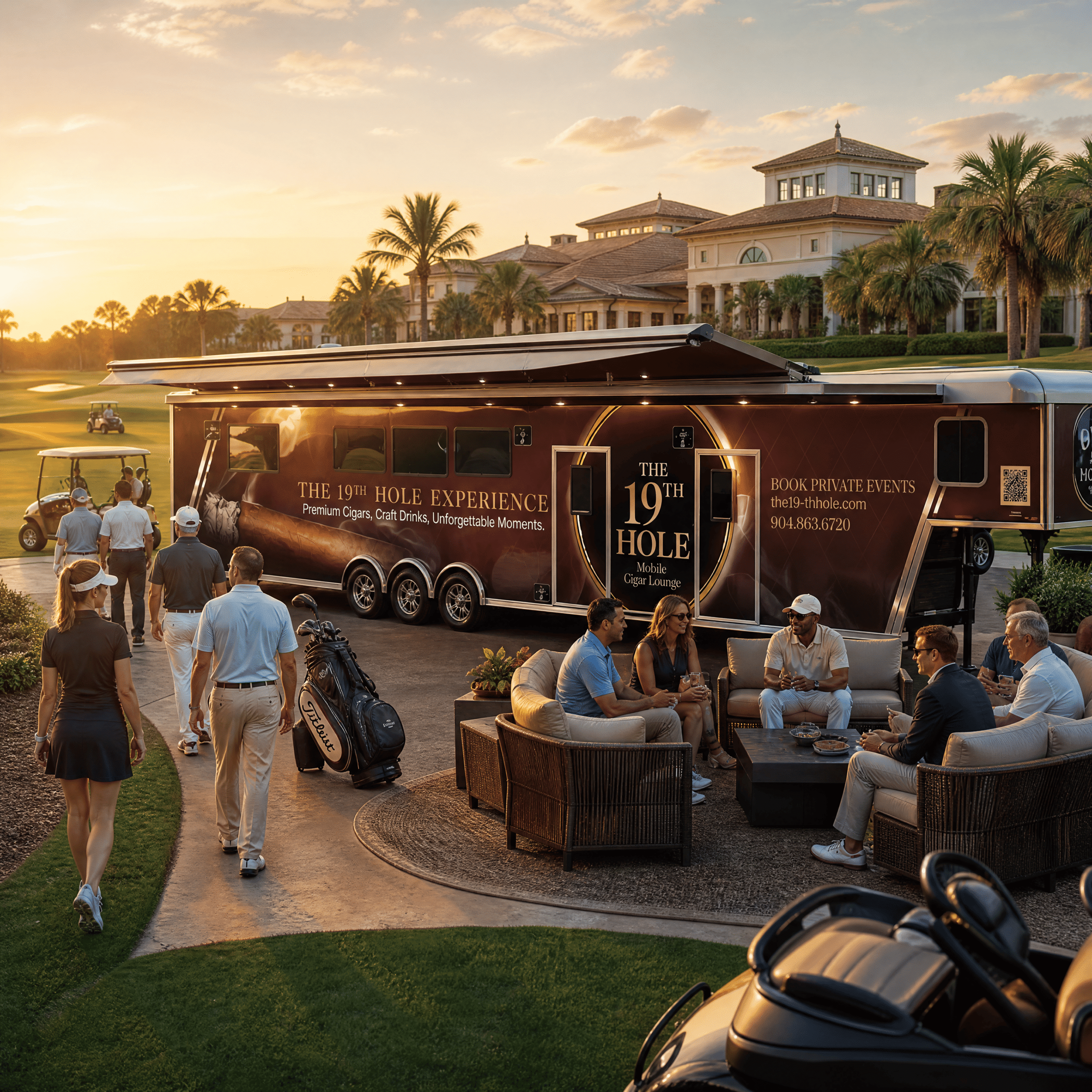 The 19th Hole Mobile Cigar Lounge - Exclusive luxury experience in Jacksonville, Florida