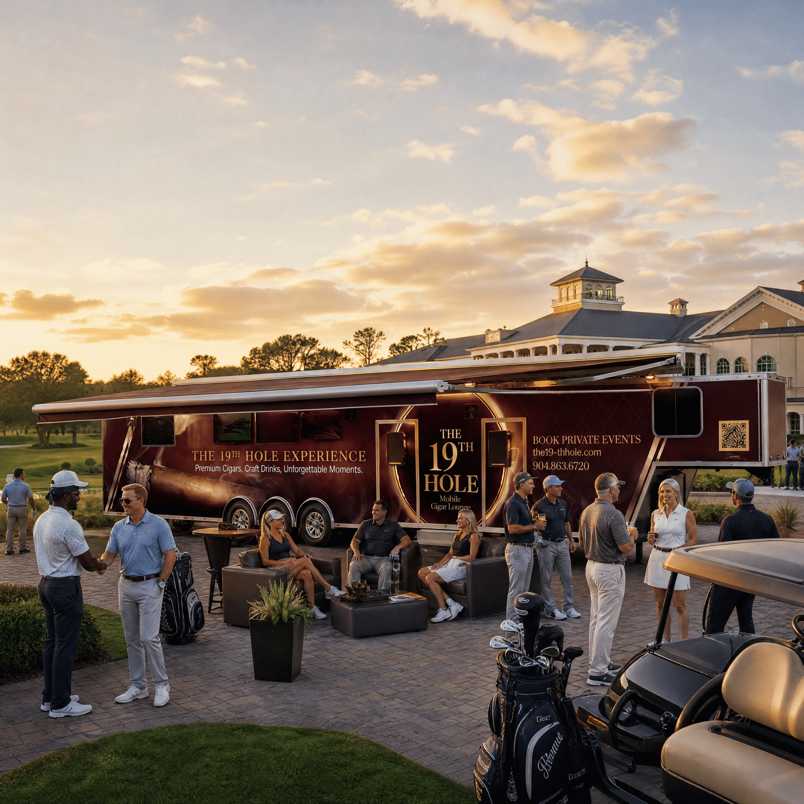 The 19th Hole Mobile Cigar Lounge - Exclusive luxury experience in Jacksonville, Florida