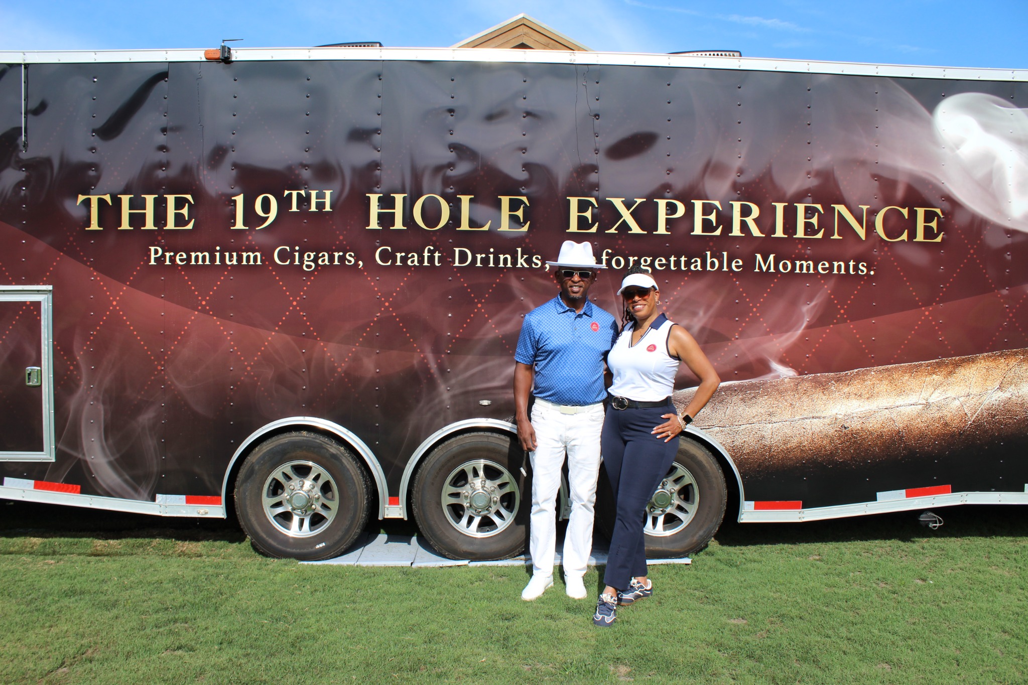 Guests inside The 19th Hole Experience